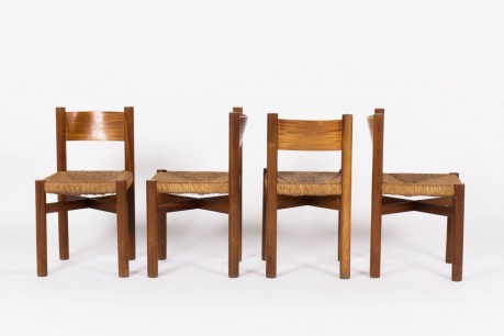 Set of 10 Méribel chairs by Charlotte Perriand - L'Atelier 55