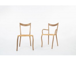 Val Padilla chairs model Manila rope edition Jasper Conran 1970 set of 4