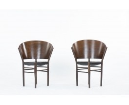 Chaises Philippe Starck modèle Jane Paille édition Aleph 1989 set de 2