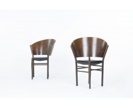 Chaises Philippe Starck modèle Jane Paille édition Aleph 1989 set de 2