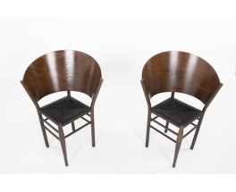 Chaises Philippe Starck modèle Jane Paille édition Aleph 1989 set de 2