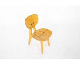 Chaises Junzo Sakakura modèle 3221 édition Tendo Mokko 1953 set de 6