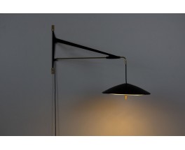 Counterweight wall lamp in metal and brass, Arlus edition 1950