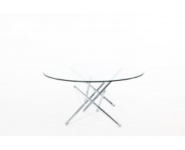 Theodore Waddell round dining table model 714 edition Cassina 1970