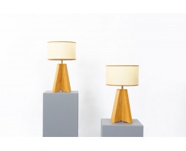 Table lamp model Helios in oak Collection Galerie44