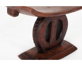 Tabouret en bois modèle Ashanti design Africain 1950