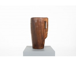 Monoxyl wooden pitcher folk art 1950
