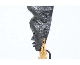 Mask in Ceramic and raffia 1960