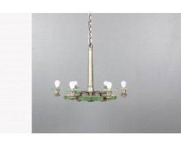 J Coduré pendant light in bronze and glass 1930