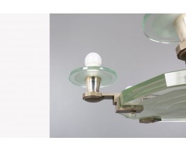 J Coduré pendant light in bronze and glass 1930