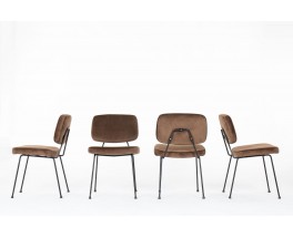 Chaises Pierre Paulin modèle CM196 édition Airborne 1950 set de 4