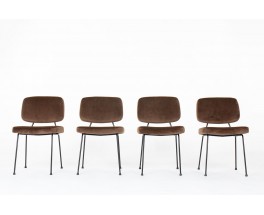 Chaises Pierre Paulin modèle CM196 édition Airborne 1950 set de 4