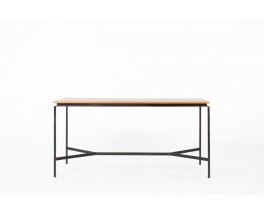 Pierre Paulin table model CM172 mahogany and metal edition Thonet 1950