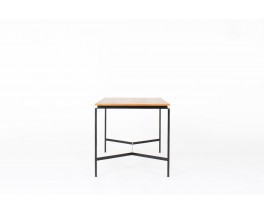 Pierre Paulin table model CM172 mahogany and metal edition Thonet 1950