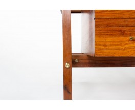 Bureau en palissandre et laiton design italien 1960