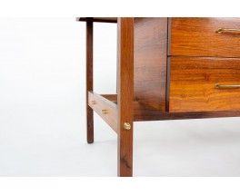 Desk in rosewood and brass Italian design 1960