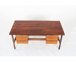 Bureau en palissandre et laiton design italien 1960