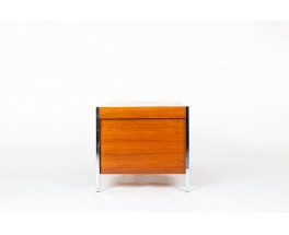 Pierre Paulin desk model CM 223 mahogany and chrome edition Thonet 1950