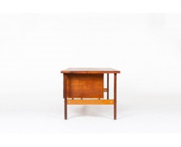 Bureau en palissandre et laiton design italien 1960