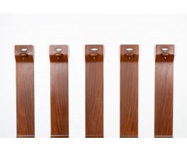 Gianfranco Frattini coat rack mahogany and metal 1960