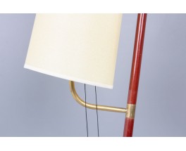 Floor lamp with bakelite brass and paper lampshade edition Lunel 1950