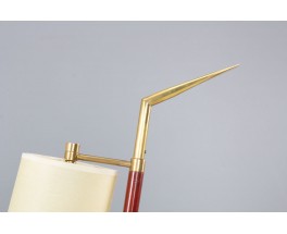 Floor lamp with bakelite brass and paper lampshade edition Lunel 1950