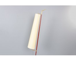 Floor lamp with bakelite brass and paper lampshade edition Lunel 1950