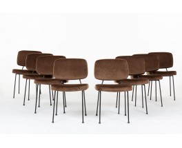 Pierre Paulin chairs model CM196 edition Airborne 1950 set of 8