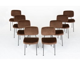 Chaises Pierre Paulin modèle CM196 édition Airborne 1950 set de 8