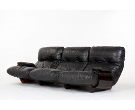 Michel Ducaroy Sofa 3 Seater Model Marsala In Leather Edition Ligne Roset 1970