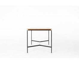 Pierre Paulin table model CM172 mahogany and metal edition Thonet 1950