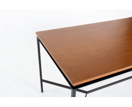 Pierre Paulin table model CM172 mahogany and metal edition Thonet 1950