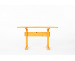 Charlotte Perriand rectangular dining table in pine Les Arcs 1950