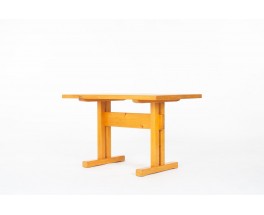 Charlotte Perriand rectangular dining table in pine Les Arcs 1950