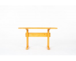 Charlotte Perriand rectangular dining table in pine Les Arcs 1950