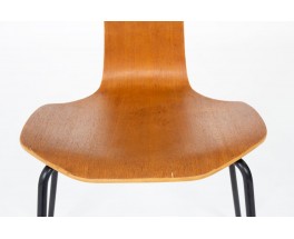 Chaises Arne Jacobsen modèle Hammer 3103 édition Fritz Hansen 1960