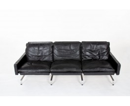 Poul Kjaerholm sofa model PK31 in leather edition E Kold Christensen 1958