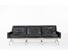 Poul Kjaerholm sofa model PK31 in leather edition E Kold Christensen 1958