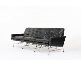 Poul Kjaerholm sofa model PK31 in leather edition E Kold Christensen 1958