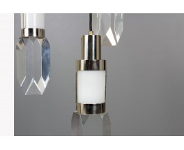 Gaetano Missaglia pendant light plexiglas and chrome 1970