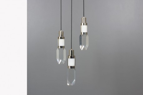 Gaetano Missaglia pendant light plexiglas and chrome 1970