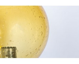 Wall lights in brass and smoked glass edition Parscot 1970 set of 2