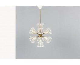 Emil Stejnar pendant light model Snowball edition Rupert Nikoll 1960