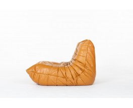 Michel Ducaroy armchair model Togo in leather edition Ligne Roset 1970