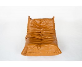 Michel Ducaroy armchair model Togo in leather edition Ligne Roset 1970