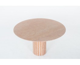 Round table in pink marble 1970