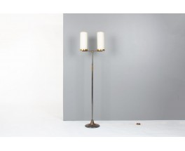 Lampadaire en bronze et laiton 1950