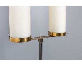 Lampadaire en bronze et laiton 1950