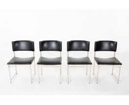 Chaises Cees Braakman modèle SM08 édition USM Pastoe 1960 set de 4