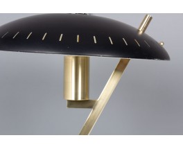 Louis Kalff lamp Z model in brass and black metal by Philips 1950